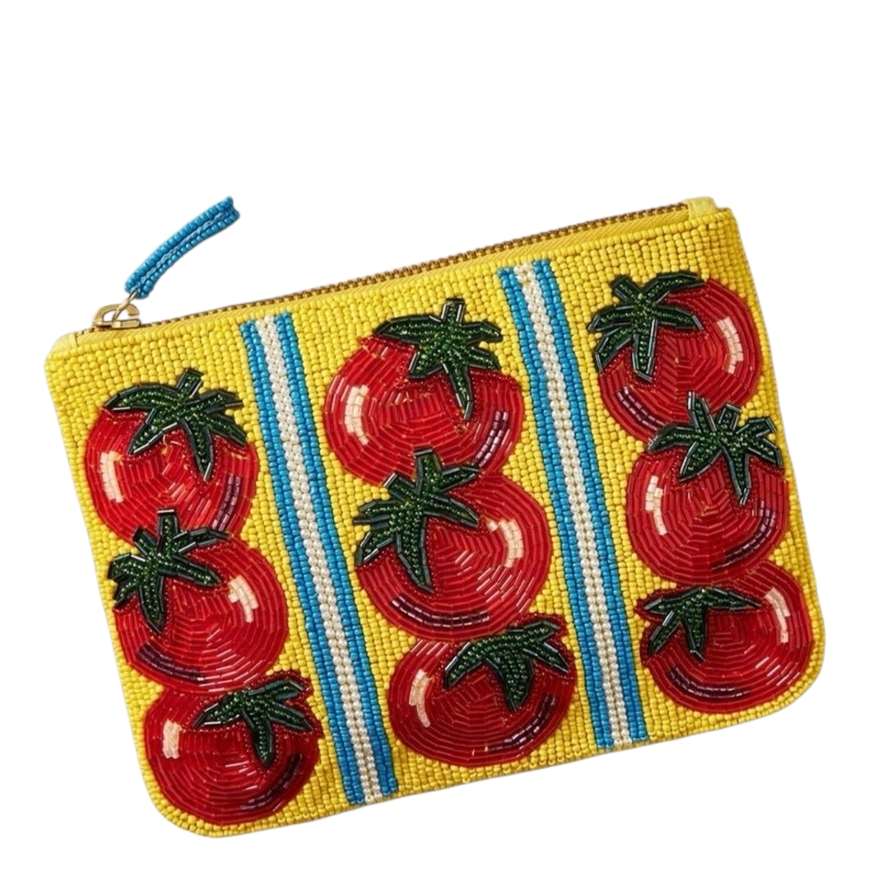 Anthropologie Fiona Medium Beaded Pouch Tomato Viral On TikTok